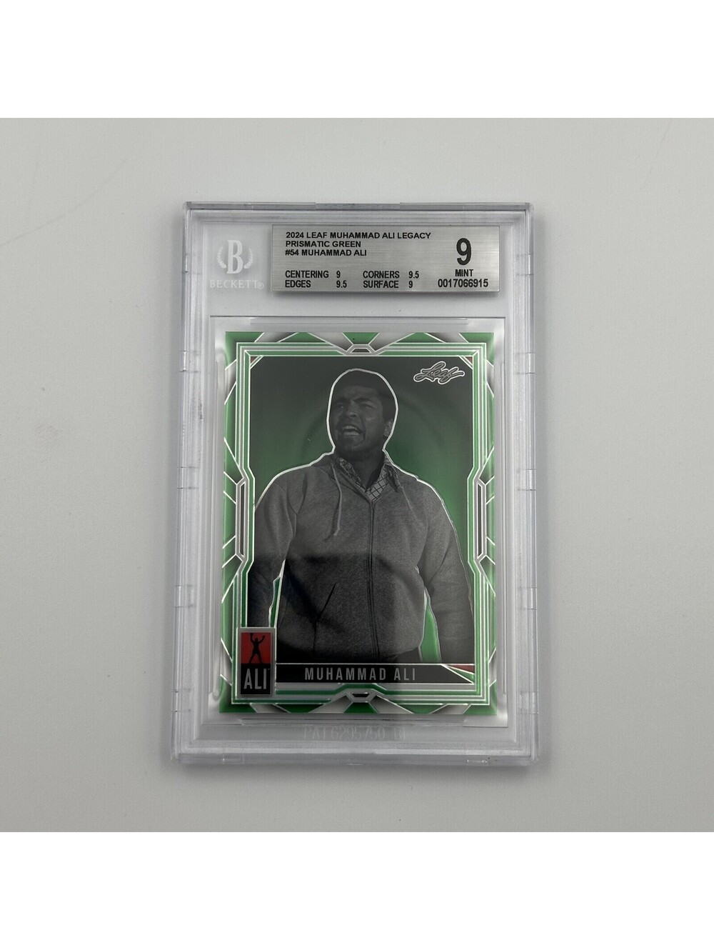Muhammad Ali 2024 Leaf Legacy Prismatic Green 1/1 #54 BGS Mint 9
